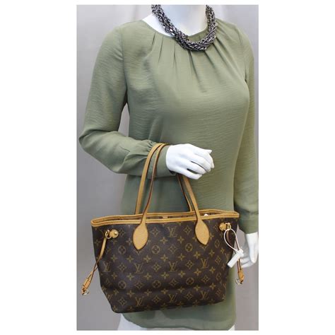 Neverfull PM Monogram Petite Size Brown Tote 